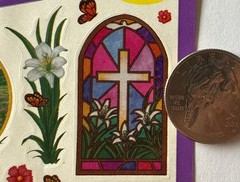 RELIGIOUS Stickers (12pc)Mello Smello•Stain glass Window •Church•Card Making•