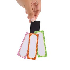 50 Pcs Magnetic Dry Erase Labels Reusable Colorful Name Plates Stickers