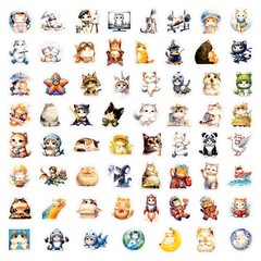 200/100/50PCS Cute Cartoon Kitten Graffiti Stickers for Bicycle Hand Account Pen