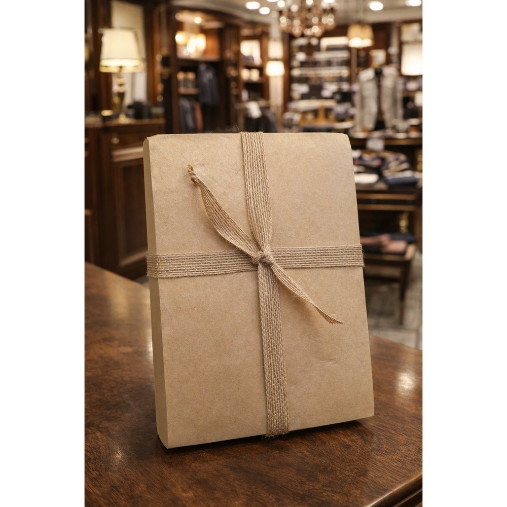 New Rustic Kraft Paper Journal Notebook Handmade Style Decorative Jute Bow
