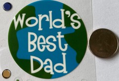 FATHER KNOWS BEST Phrase Cafe Mylar Stickers(24pc)Sticko•Fishing•Dad•King •Papa