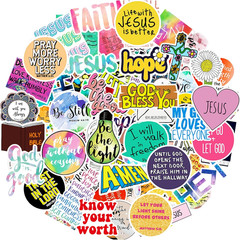 220Pcs Inspirational Christian Stickers, Vinly Waterproof Bible Verse Jesus Stic