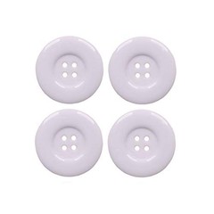 50pcs 4 Holes Round Sewing Resin Buttons1.5inch/38mm in Bulk for White