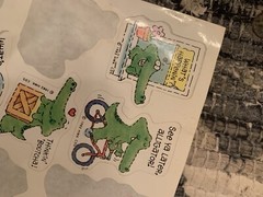 VINTAGE! 1982 Hallmark Alligator 13 Stickers Positivity Fun Smiling Ambassador