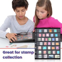 Gersoniel 30 Pieces stamp collecting 8.58 x 11.02 inches, black, transparent