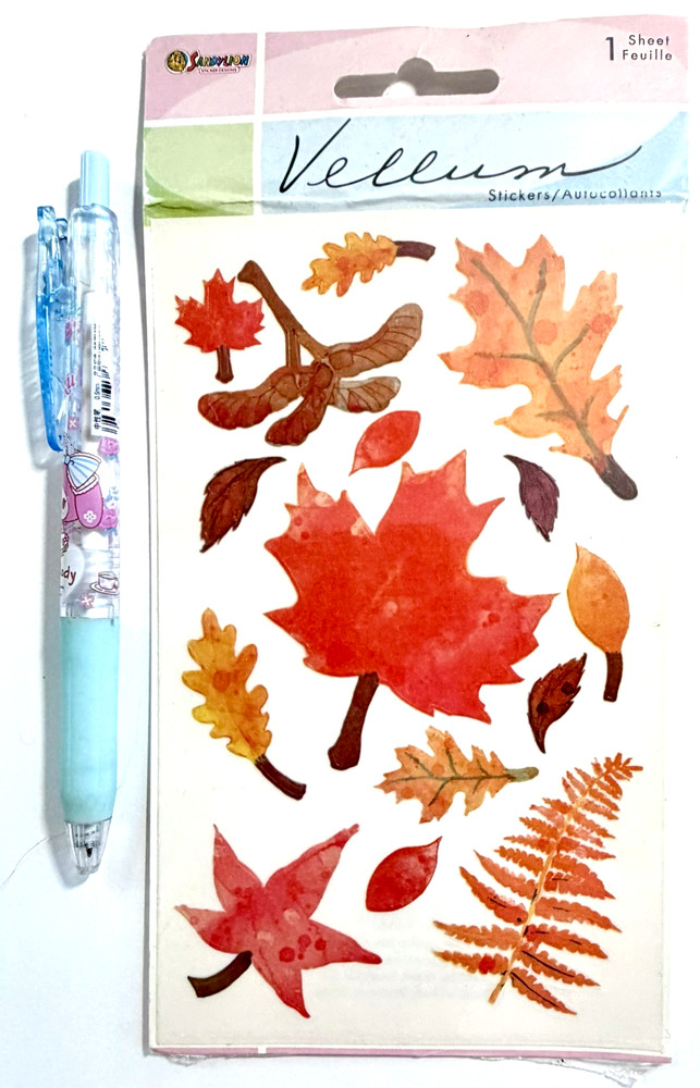 Fall Leaves Sandylion Stickers Scrapbooking Card Journal Planner