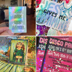 20 Sheets Holographic Sticker Paper A4 Size Vinyl Lamination Stickers Film Water
