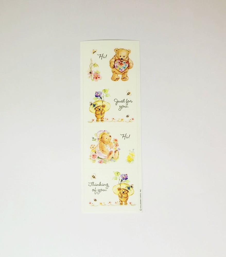RARE Collectible 1990s Hallmark Vintage Mary’s Bears Mary Hamilton Sticker Sheet