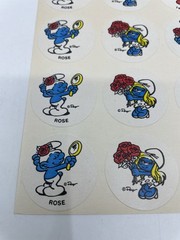 Vintage Smurfs Peyo Scratch & Sniff Stickers 12 Lot Rare Unused 1980s