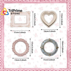 100 Pcs Vintage Frame Decorative Stickers – Scrapbooking Supplies for Color-1