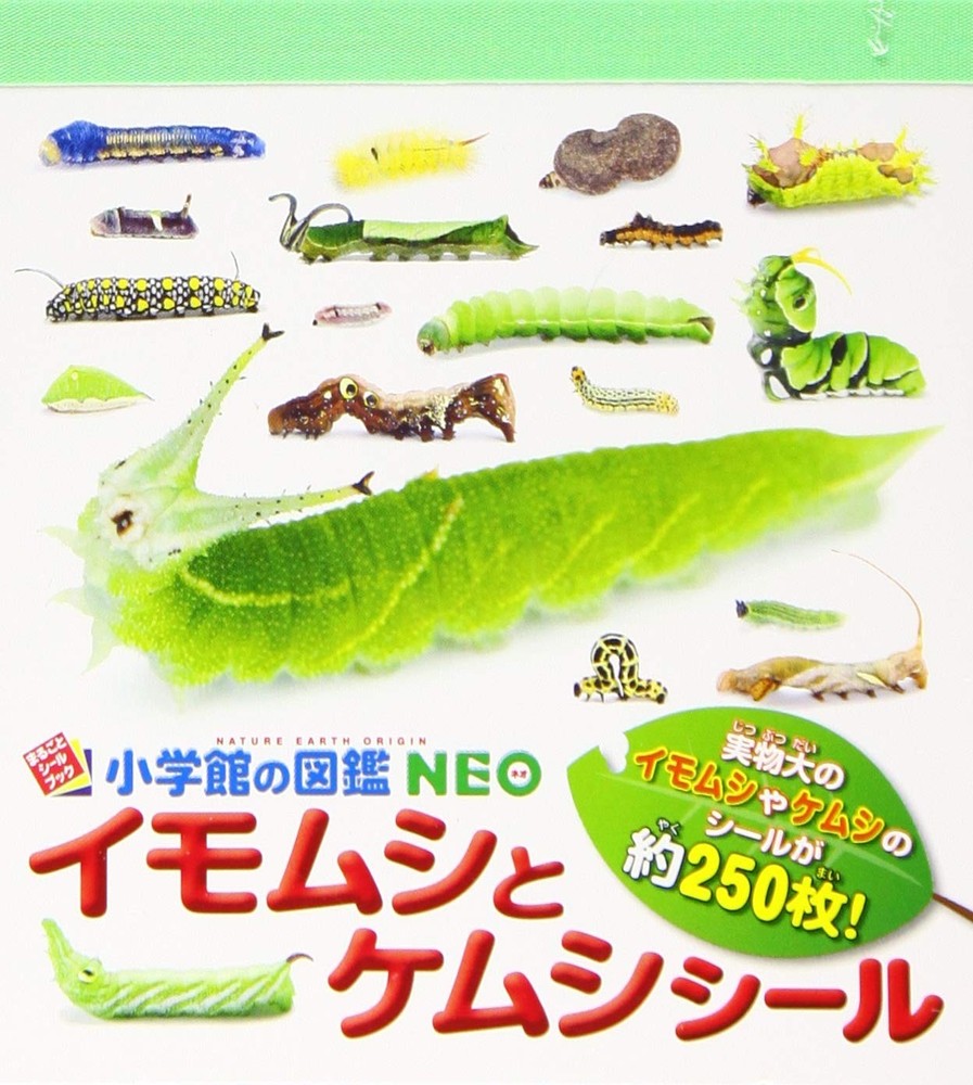 Japanese Caterpillar Stickers book 250 Stickers Shogakkan NEO