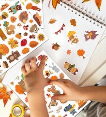 HSHFAMIIY Fall Stickers 600Pcs 24 Sheets