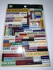 Making Memories Family Word Fetti Stickers 114 Stickers NIP