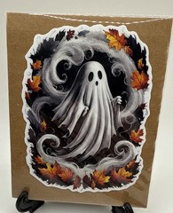 Fall Ghost Sticker 4×3 Inches