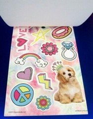 Crown Jewlz Dogs, Peace & Love Prismatic Mini Sticker Book