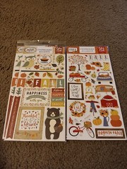 Crafts 13″ Chipboard Stickers Lot 7 Fall Theme Autumn Give Thanks Leaves Harvest