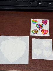 Sandylion Mother of PEARL wreath heart w/ doves 2 mod 1 prisma