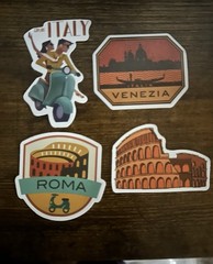 Italy Vacation Stickers Set Of 8
