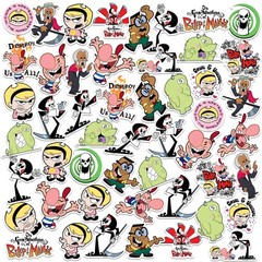 GRIM ADVENTURES OF BILLY AND MANDY VARIETY DIE CUT VINYL 50 CT STICKER PACK