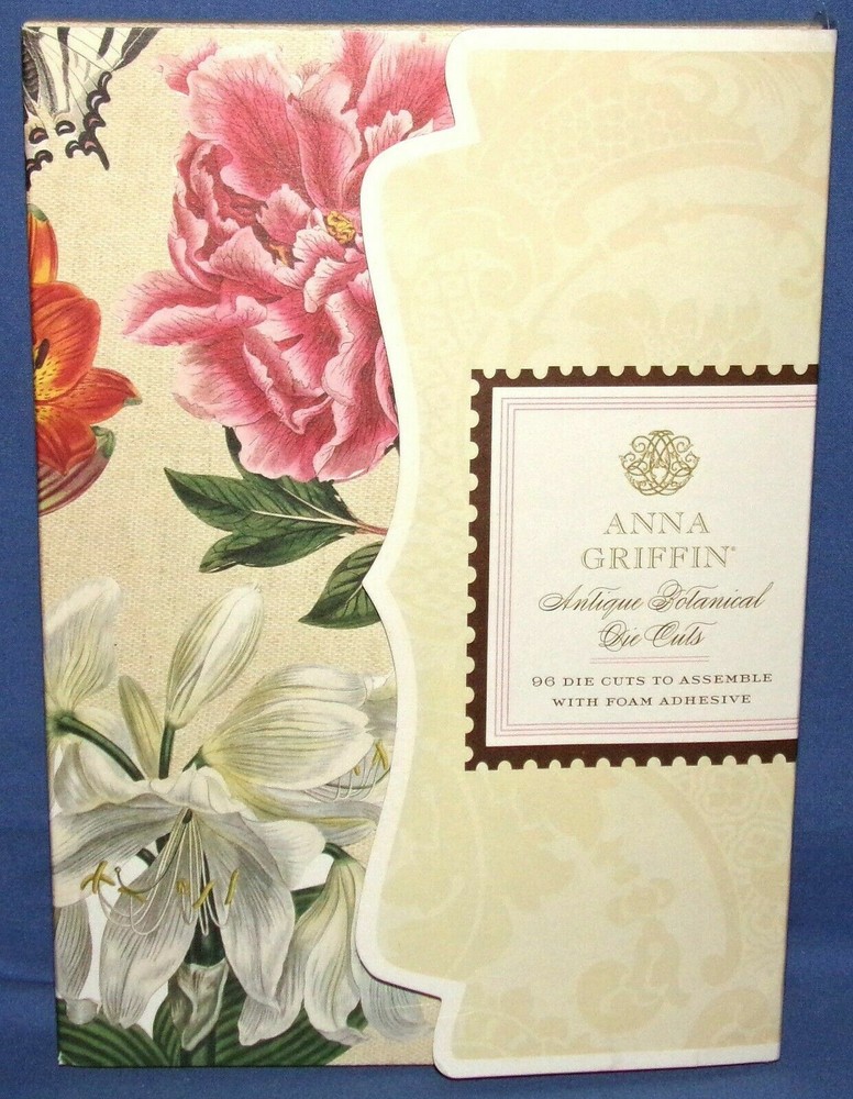 Anna Griffin Antique Botanical Die Cuts 96 pcs w/Foam Adhesive Free Priorityship