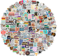200PCS Bulk Book Stickers, Inspirational Reading Water Bottle Stickers