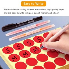 1200 PCS Green Dot Stickers 1 Inch Round Color Coding Labels Circle Sticky Dots