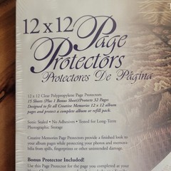 Creative Memories 12 x 12 Clear Page Protectors 16 Sheets Old Style 1999 SEALED