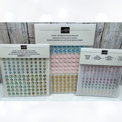Stampin Up SEQUINS GEMS Pearls Embellishments Lot of 3