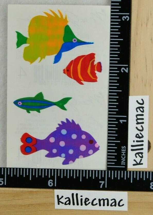 Mrs Grossman OPAL TROPICAL FISH Stickers 1/2 Sheet