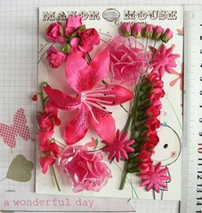 ROSE PINK – 18 Flowers – 7 Styles = PAPER & SILK Flowers 6-87mm Manor House HH1