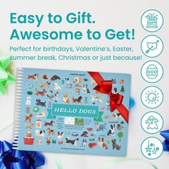 Cupkin Hello Dogs Travel Activity Book for Toddlers 2-8 Years, 500+ Stickers