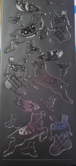 Peel Off Stickers Christmas Bells Baubles Snowman Angel Red Green Silver Gold