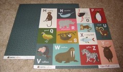 Echo Park 12×12 Double Sided Scrapbook Papers(4) ~ Animal Safari/Animal Alphabet