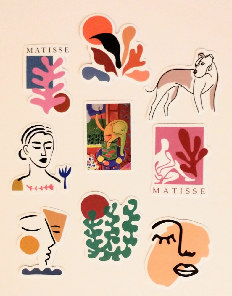 Artist Henri Matisse. Fauvism Art Era Painter. Matisse Style 9 Stickers/Decals B