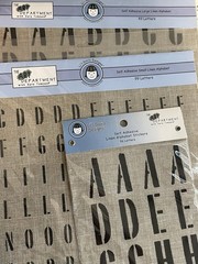 New Linen Alphabet Stickers Self Adhesive Letters Scrapbooking Lil Davis Designs