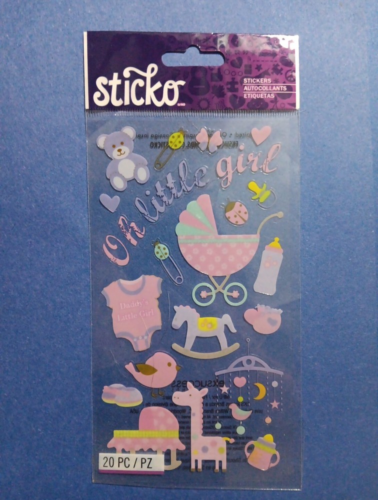 Sticko Stickers-Oh Little Girl BABY Shower BABY GIRL