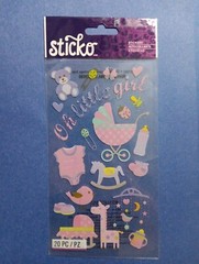 Sticko Stickers-Oh Little Girl BABY Shower BABY GIRL