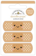 Doodlebug Doodle-pop 3D Stickers All Better Band Aids Faces Happy Sad