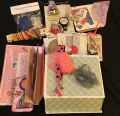 OOAK Junk journal + 1 Signature + Ephemera Box W Lace, Beads Handmade Pieces