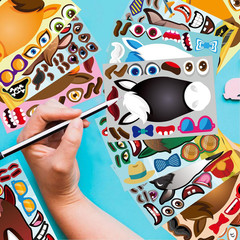 48 Sheets Make Your Own Horse Stickers for Kids Toddles, Make a Horse Face Stick