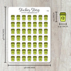 Recycle Bin Planner Stickers