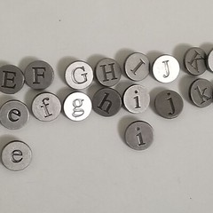 Making Memories Round Metal Letter Number Eyelets Upper Lower Case FULL SET -A