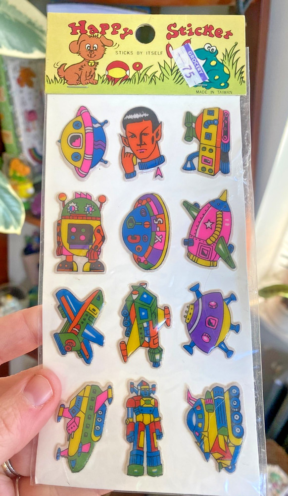 Vintage 80s Puffy Stickers: NOS Happy Sticker Small Puffy Sheets: You Choose!