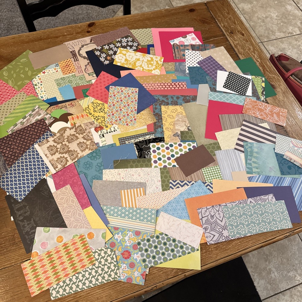 Lot Of 150+ Scrapbooking Paper Scraps