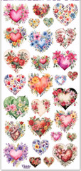 Violette Stickers Floral Hearts Valentine’s Day Cupid Crafts Planner Supply