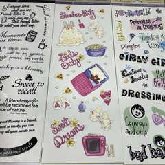 Miss Elizabeths Stickers Lot Of 12 Girly Makeup Fashion Slumber Party