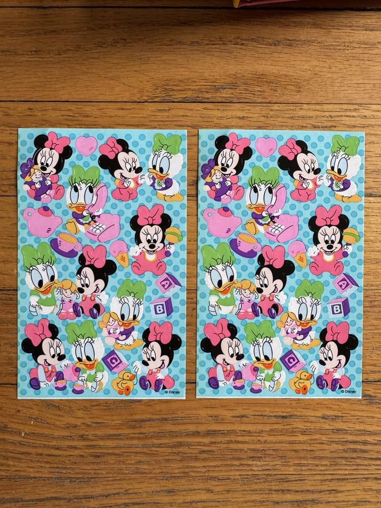 VINTAGE SANDYLION RARE AND UNIQUE MICKEY MOUSE AND FRIENDS PRISMATIC STICKERS