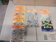Halloween Stickers 24 Packets Of Stickers & 1 Packet Of Treat Bags