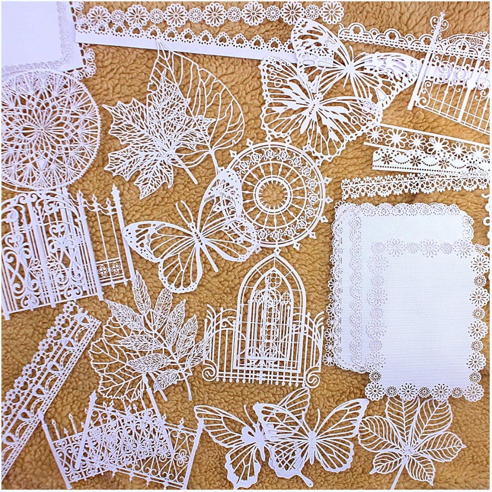 Vintage Scrapbook Paper Lace for Scrapbooking Supplies Kit, 40 Pcs Decorative Pa