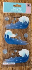 Jolees Vellum Waves Surfing Sun Beach Tropical Island Vacation Scrapbook Sticker
